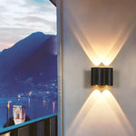 Creative Wave Arc Design Up And Down Lights Led Outdoor Wall Lights Wall Sconces Waterproof