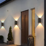 Creative Wave Arc Design Up And Down Lights Led Outdoor Wall Lights Wall Sconces Waterproof