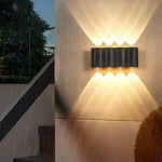 Creative Wave Arc Design Up And Down Lights Led Outdoor Wall Lights Wall Sconces Waterproof