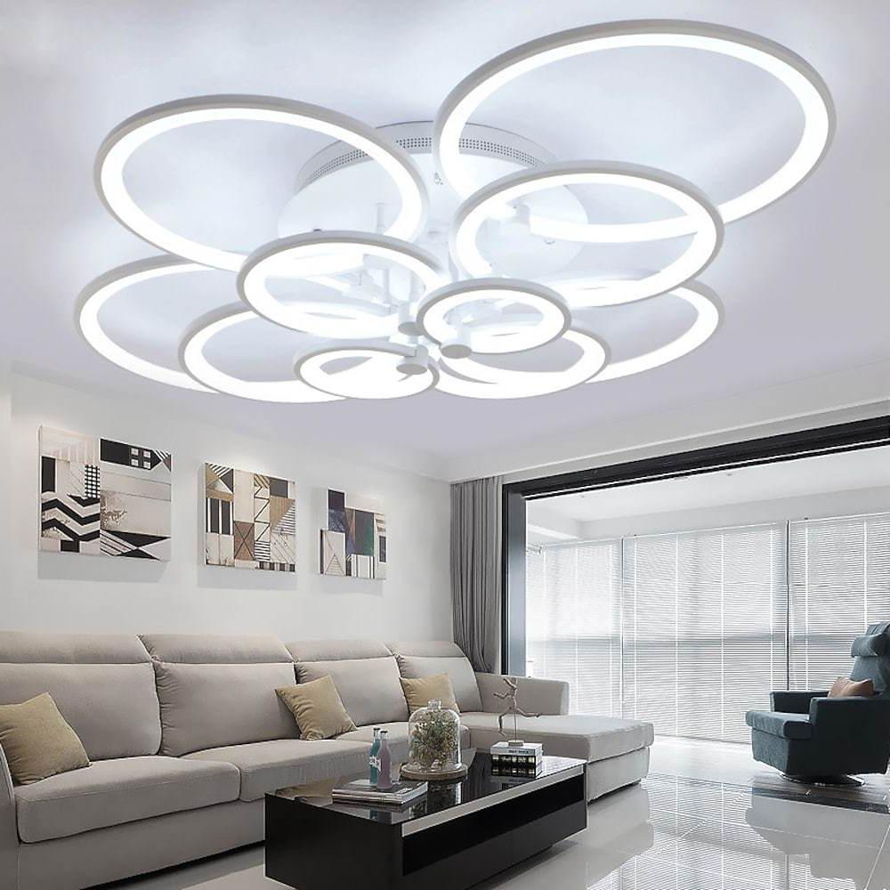 Elegant Semi Flush Mount Ceiling Lights With Unique Overlapping Rings