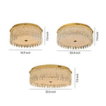 Luxe Crystal Flush Mount Ceiling Light in Champagne Gold