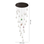 Luxury Crystal Staircase Chandelier with LED Lighting
