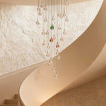 Luxury Crystal Staircase Chandelier with LED Lighting