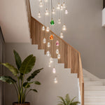 Luxury Crystal Staircase Chandelier with LED Lighting