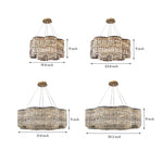 Modern Crystal Chandelier with LED Lighting, Stainless Steel Frame, Dimmable