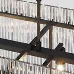 Artisan Iron and Glass Chandelier with Adjustable Chain, 8 or 10 Lights
