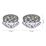 Lumière Cristal LED Flush Mount Ceiling Light in Silver Stainless Steel