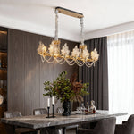 French Crystal Chandelier in Champagne Gold for Elegant Interiors
