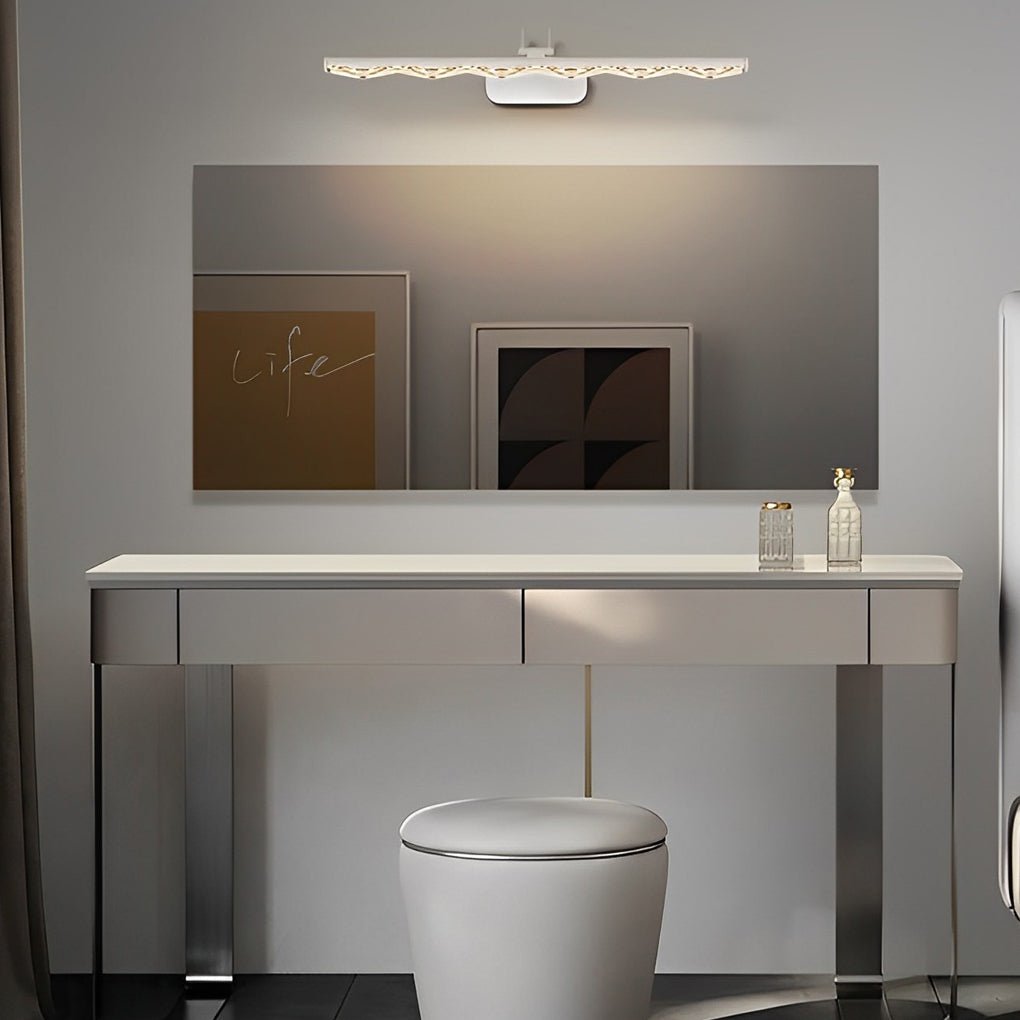 Prismatic Crystal-Effect LED Vanity Light in Modern Iron Frame