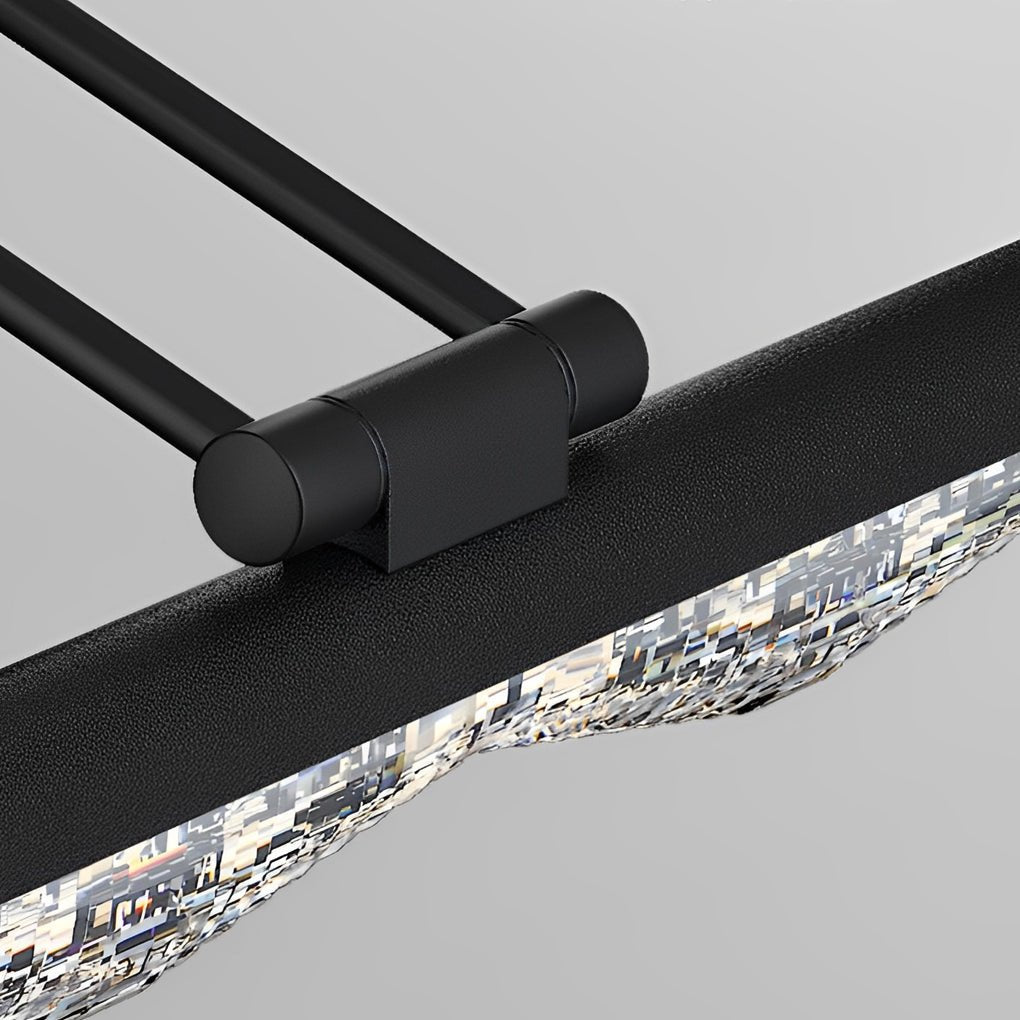Prismatic Crystal-Effect LED Vanity Light in Modern Iron Frame