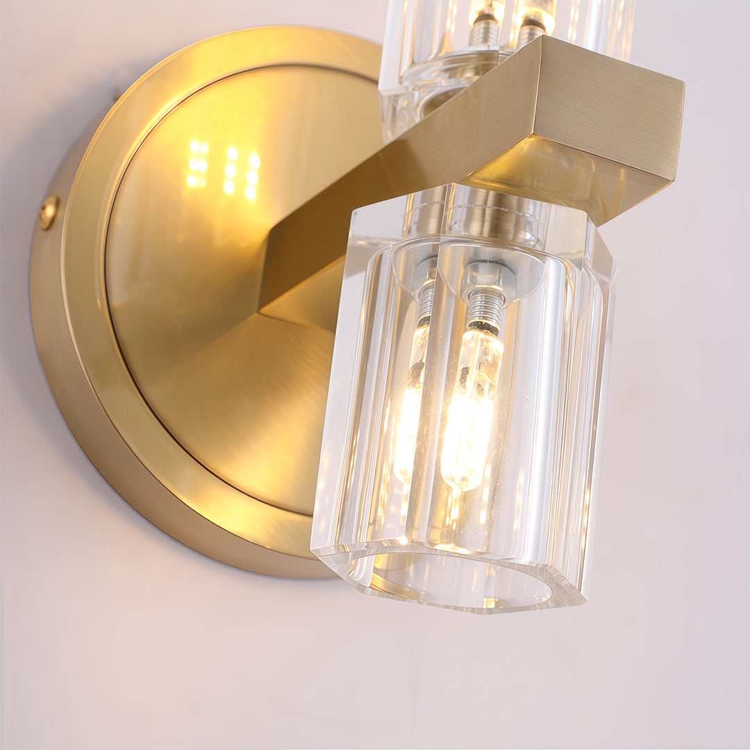 Aurelia Crystal Wall Sconce in Copper, Nickel, or Black – Modern Luxury Lighting