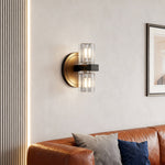 Aurelia Crystal Wall Sconce in Copper, Nickel, or Black – Modern Luxury Lighting