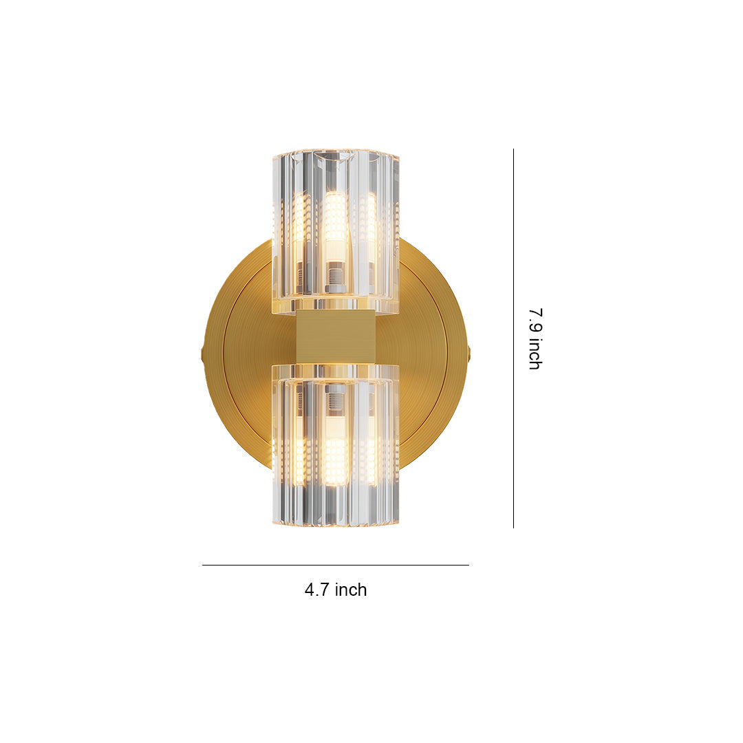 Aurelia Crystal Wall Sconce in Copper, Nickel, or Black – Modern Luxury Lighting