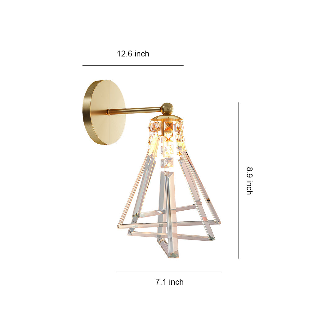 Solid Copper Crystal Wall Sconce Modern Luxury Lighting