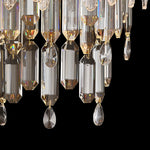 Luxury Crystal Wall Sconce with Champagne Gold Frame and LED Illumination