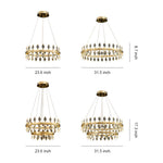 Italian Crystal Chandelier with Gold Iron Frame, Adjustable Hanging
