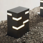 Black LED Bollard Lights Outdoor IP65 Stainless Steel Landscape Path Lighting
