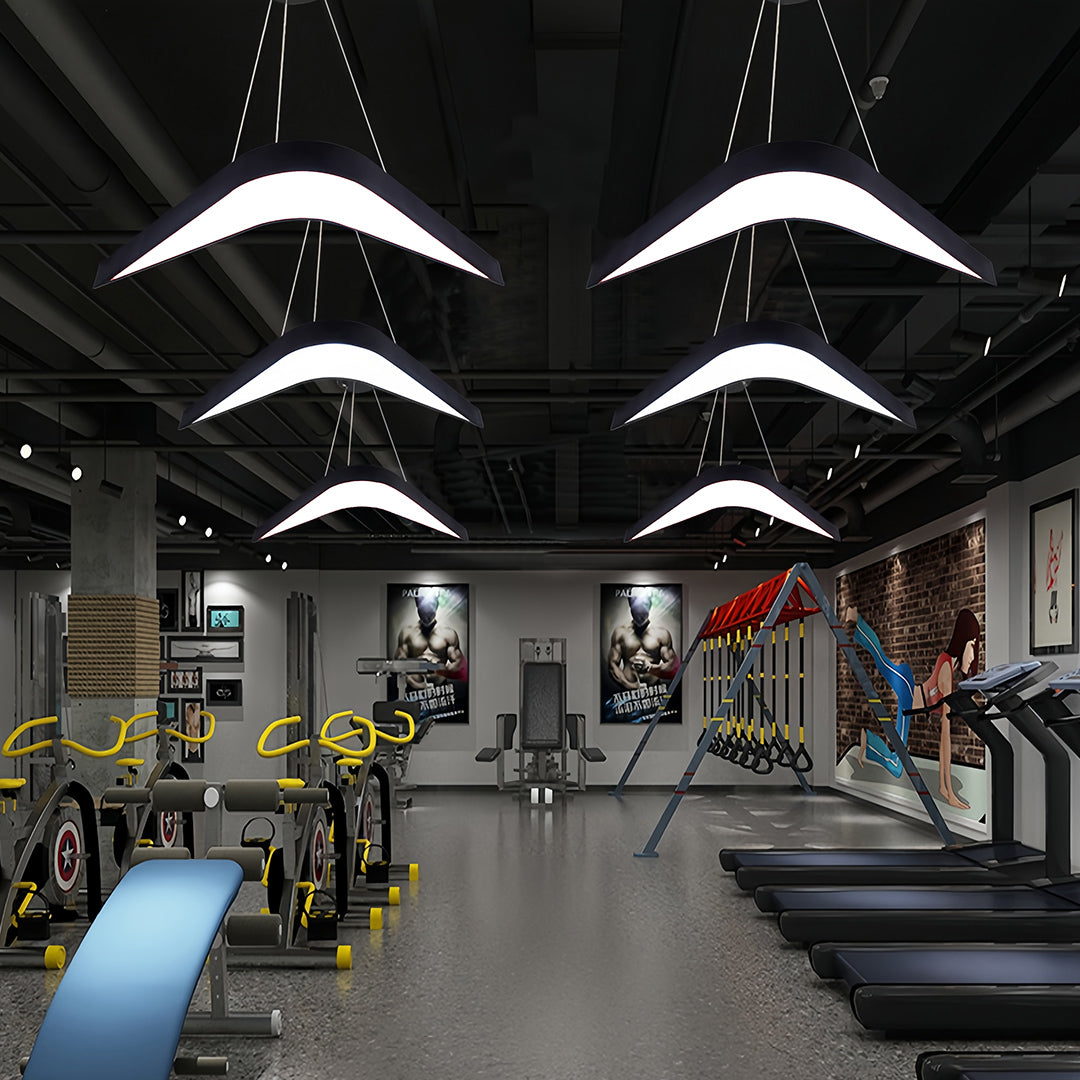 Swallowtail Wrought Iron LED Chandelier | Modern Geometric Pendant Light