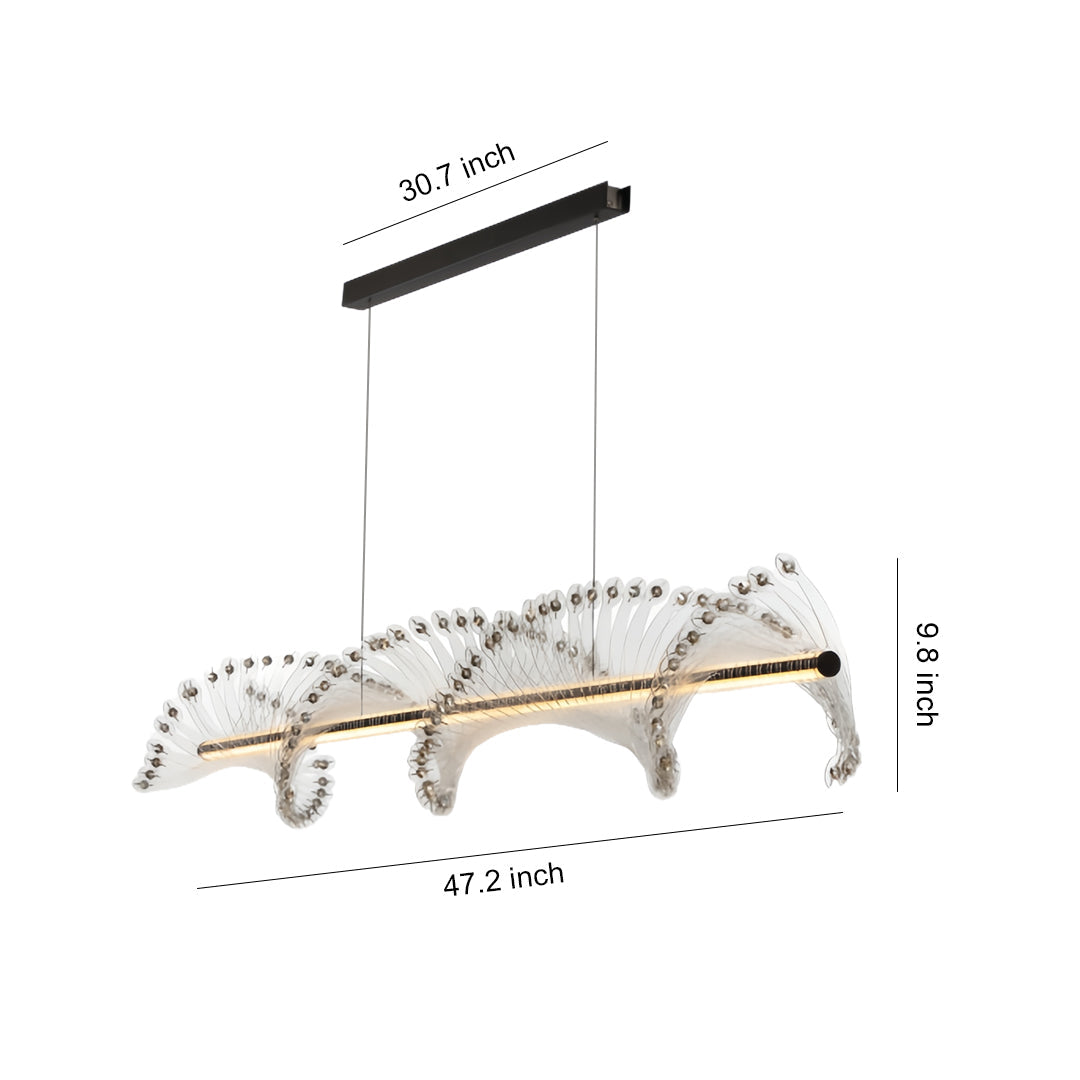 Spiral LED Pendant Light – Modern Linear Suspension for Dining & Living Spaces