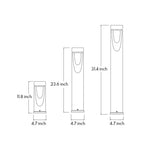 Art Nouveau LED Bollard Light – Minimalist Outdoor Path Lighting in Matte Black