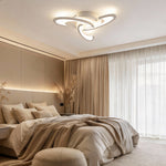 Aurelia Curved LED Flush Mount Ceiling Light in Acrylic and Aluminum