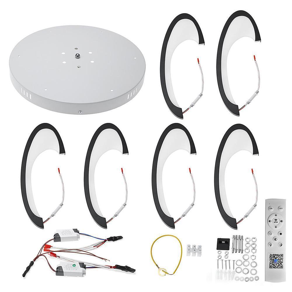 Aurelia Curved LED Flush Mount Ceiling Light in Acrylic and Aluminum