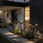 Curved LED Path Light in Black Aluminum for Modern Outdoor Landscapes