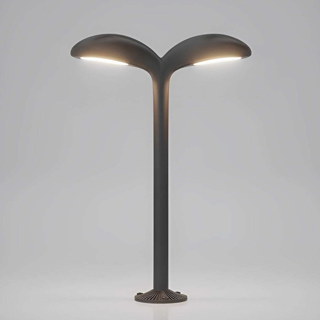 Curved LED Path Light in Black Aluminum for Modern Outdoor Landscapes