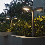 Curved LED Path Light in Black Aluminum for Modern Outdoor Landscapes