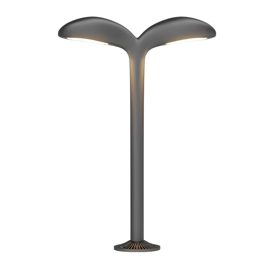 Curved LED Path Light in Black Aluminum for Modern Outdoor Landscapes