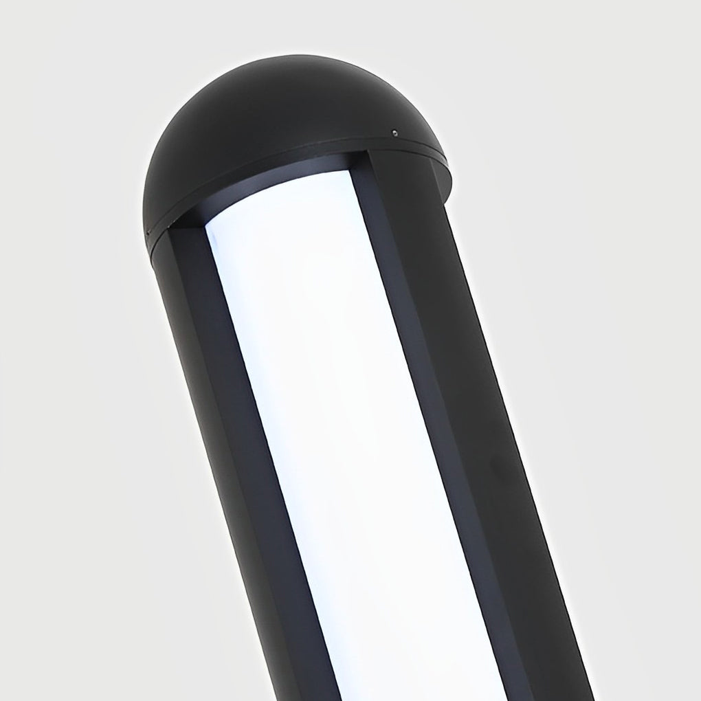 Modern Tall Garden Bollard Light | Minimalist Black Aluminum LED Pathway Lamp