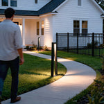 Modern Black LED Landscape Lighting Bollard for Outdoor Paths & Gardens