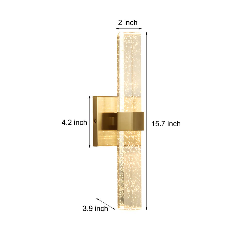 Aurelia Crystal LED Wall Sconce with Up and Down Illumination in Gold