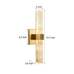 Aurelia Crystal LED Wall Sconce with Up and Down Illumination in Gold