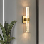 Aurelia Crystal LED Wall Sconce with Up and Down Illumination in Gold