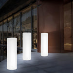 Cylinder PE LED Outdoor Floor Lamp with Remote Control, RGB Color Changing