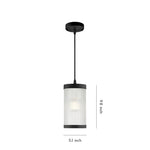 Modern Outdoor Pendant Light with Stainless Steel Frame and Acrylic Shade