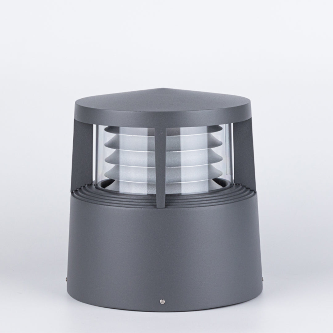 Nordic Minimalist LED Bollard Path Light in Sand Gray