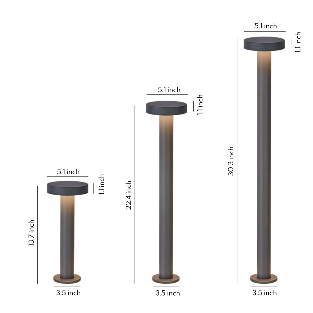 Modern LED Bollard Path Light for Outdoor Landscape Illumination