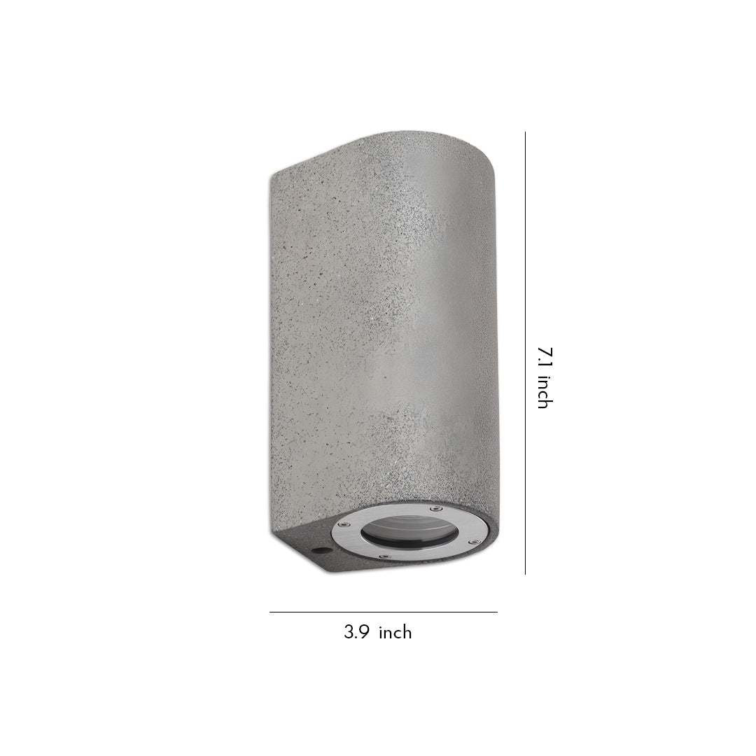 Concrete Up Down Wall Light | Minimalist Outdoor LED Sconce