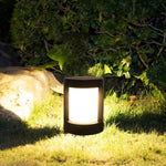 Modern Outdoor Pathway Light – Cylindrical LED Bollard in Black