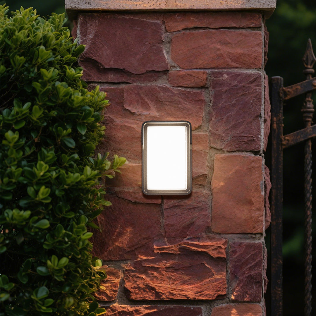 Minimalist Square LED Outdoor Wall Light, Waterproof Architectural Sconce