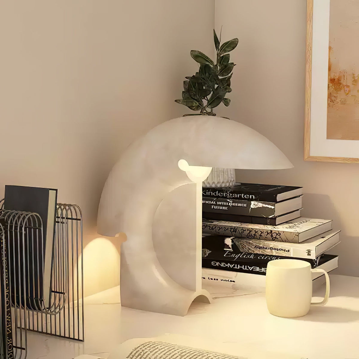 Elios Resin Table Lamp – Sculptural LED Table Light for Modern Interiors