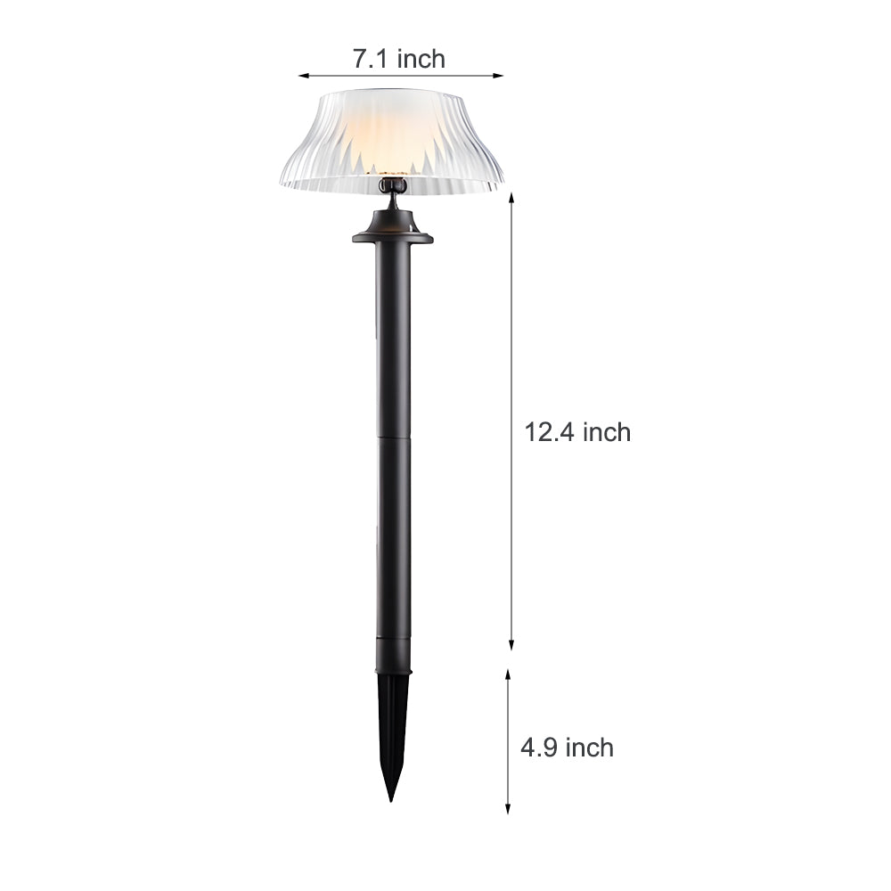 Solar-Powered Vintage Lawn Stake Lights, Set of 4, IP65 Waterproof, 3000K Warm Glow