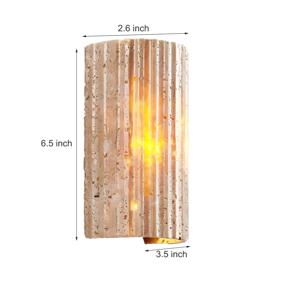 Travertine LED Wall Sconce with Up and Down Illumination