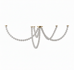 Pearl Glass Ball Chandelier – Modern Gold LED Pendant Light