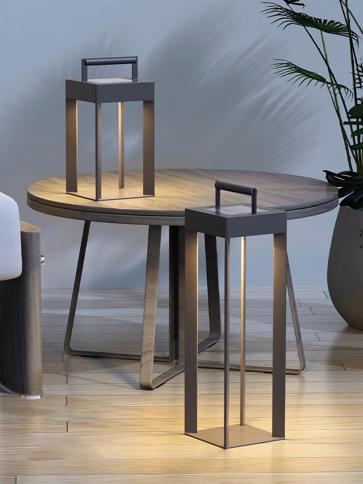 Arden Solar Lantern – Modern Outdoor Table Lamp with Handle
