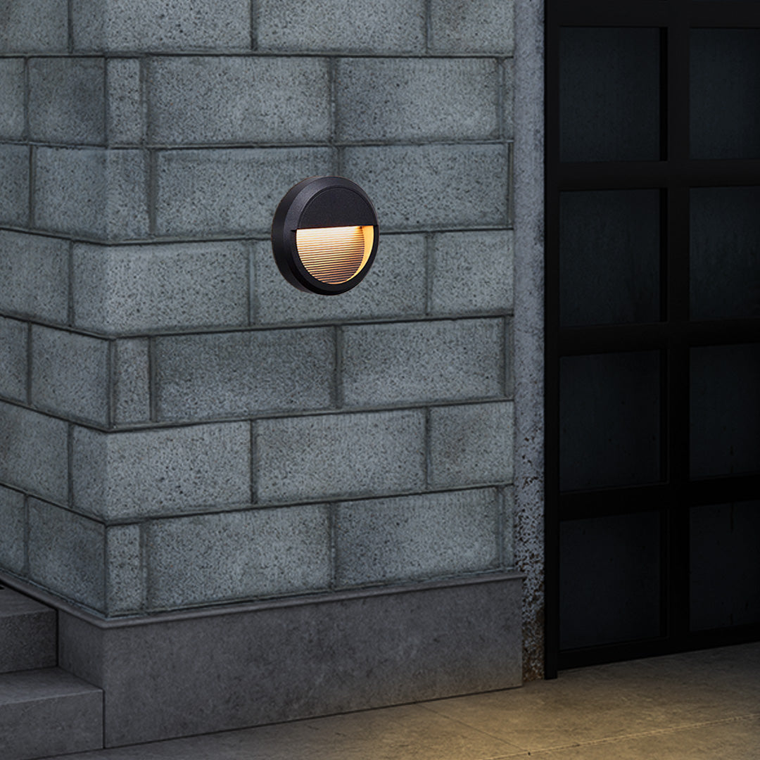 Geometric LED Step Lights for Outdoor Architecture, Minimalist Flush Mount