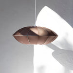 Nordic Vintage Fabric Shade Pendant Light with Metal Accents