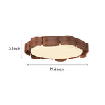 Nordic Wood Flush Mount Ceiling Light with Full Spectrum LED